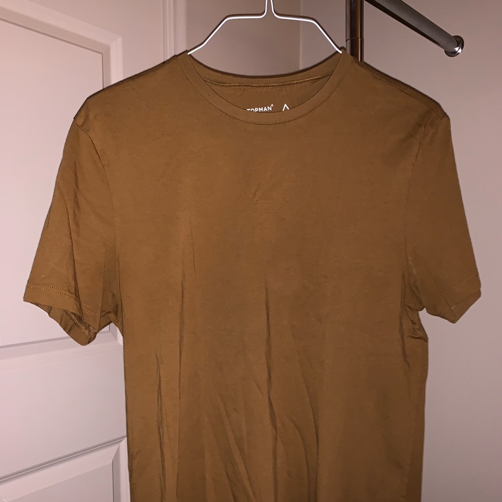 TopMan: Slim fit mustard shortsleeved tee